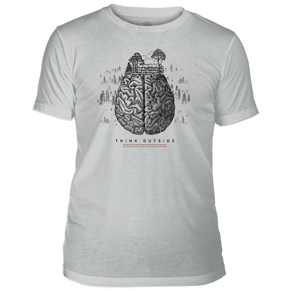 Think Outside Mens Triblend T-shirt, Adult XL