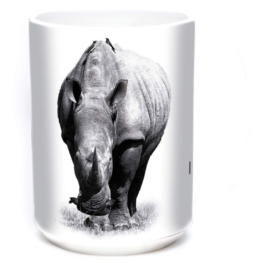 Rhino Not a Trophy Protect Ceramic mug 4,4 dl.