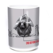 Deforestation Orangutan Ceramic mug 4,4 dl.