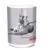 Poaching Tiger Ceramic mug 4,4 dl.