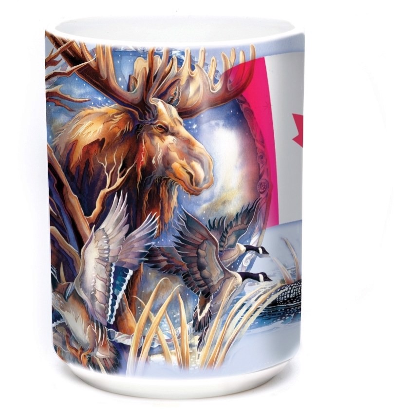 Canada Loon Collage Ceramic Mug 4,4 dl.