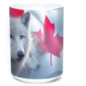 Canadian White Wolf Ceramic mug 4,4 dl.