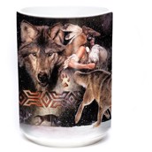 Arapaho Wolf Moon Ceramic mug 4,4 dl.