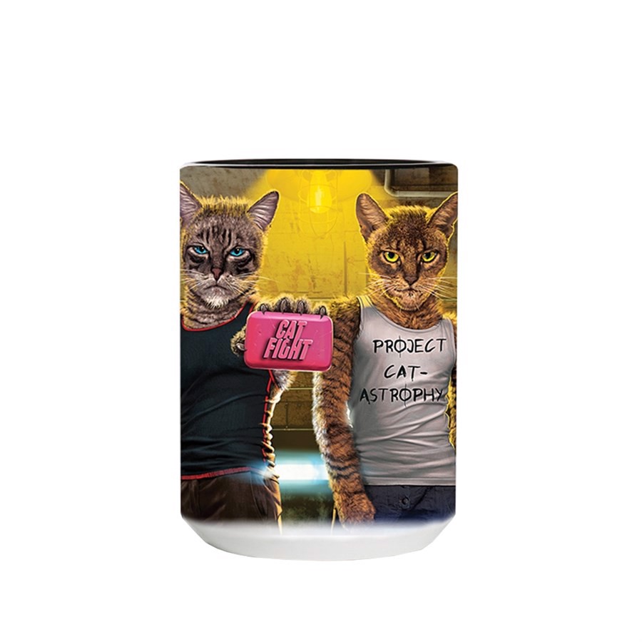 Cat Fight Ceramic Mug