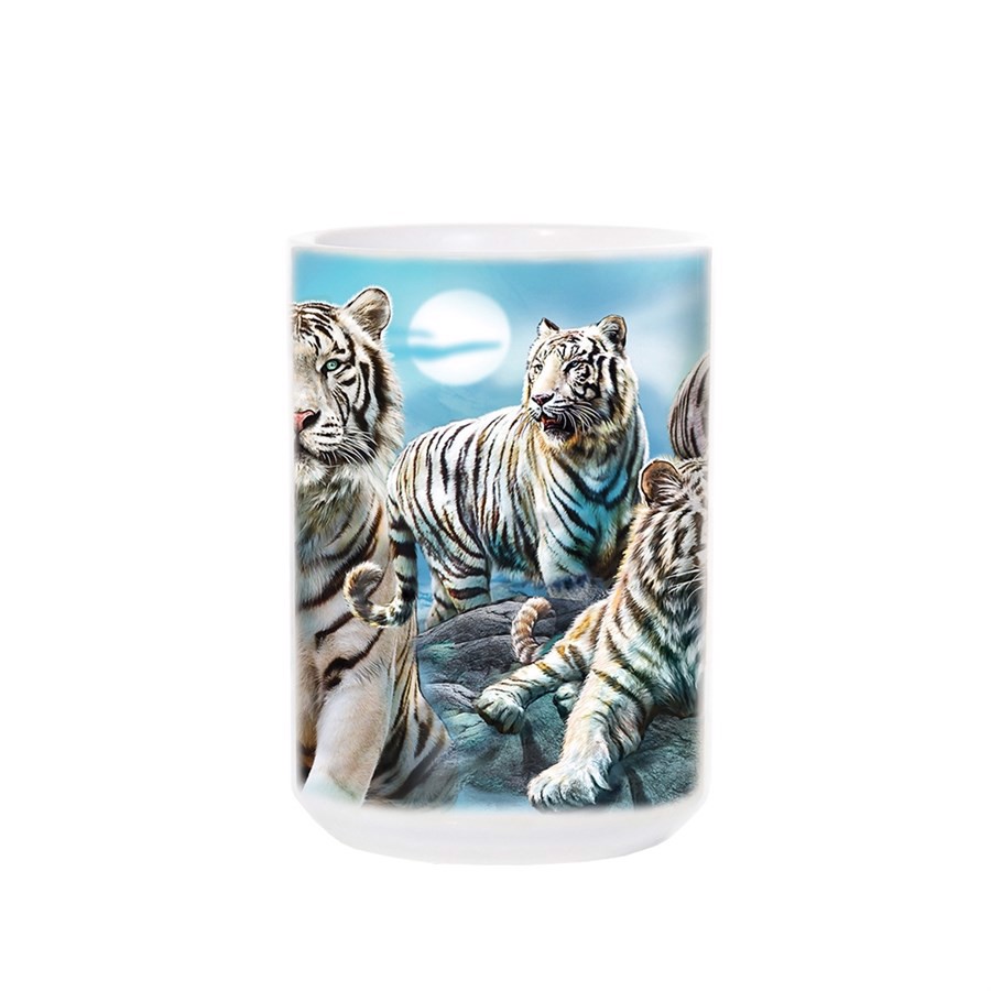 Night Tiger Collage Ceramic Mug