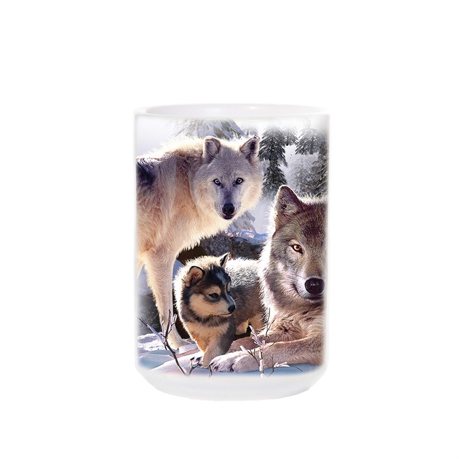 Wolf Family Mountain Ceramic Mug