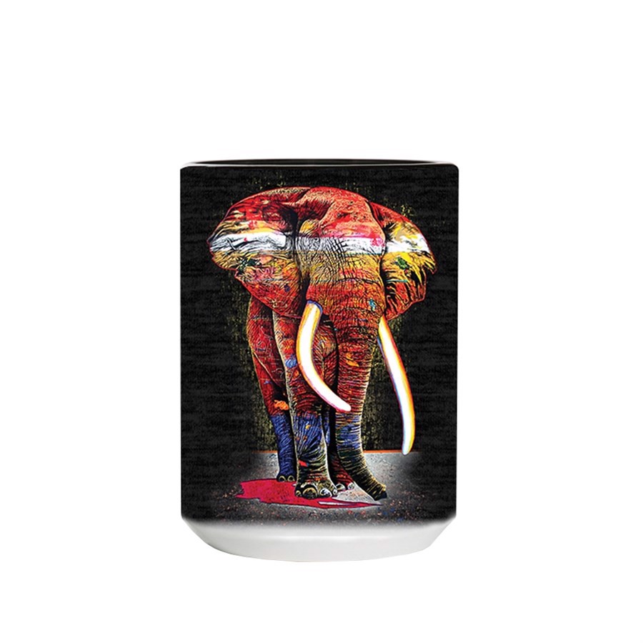 Painted Elephant Ceramic Mug