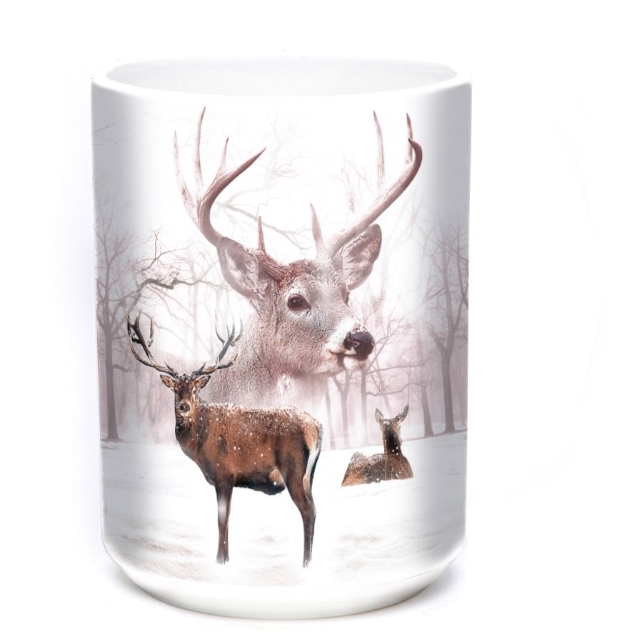 Wintertime Deer Ceramic mug