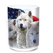 Patriotic Wolves Ceramic mug