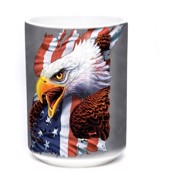 Patriotic Screaming Eagle Ceramic mug