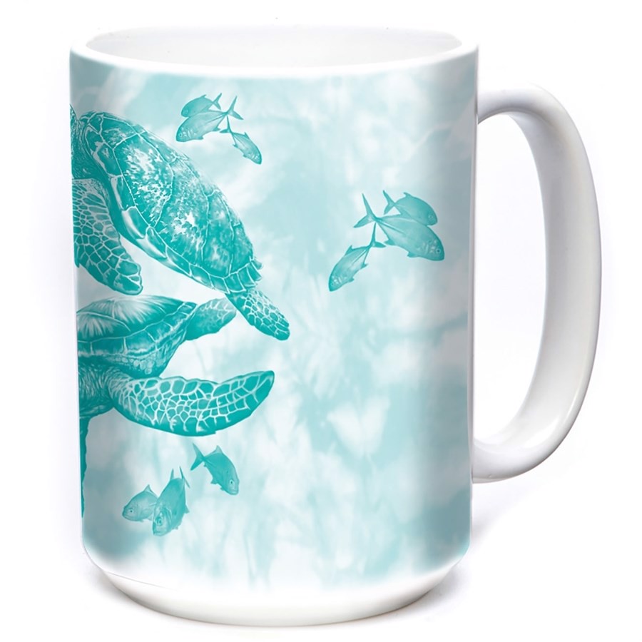 Monotone Sea Turtles Ceramic mug