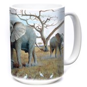 Three African Elephants Ceramic mug