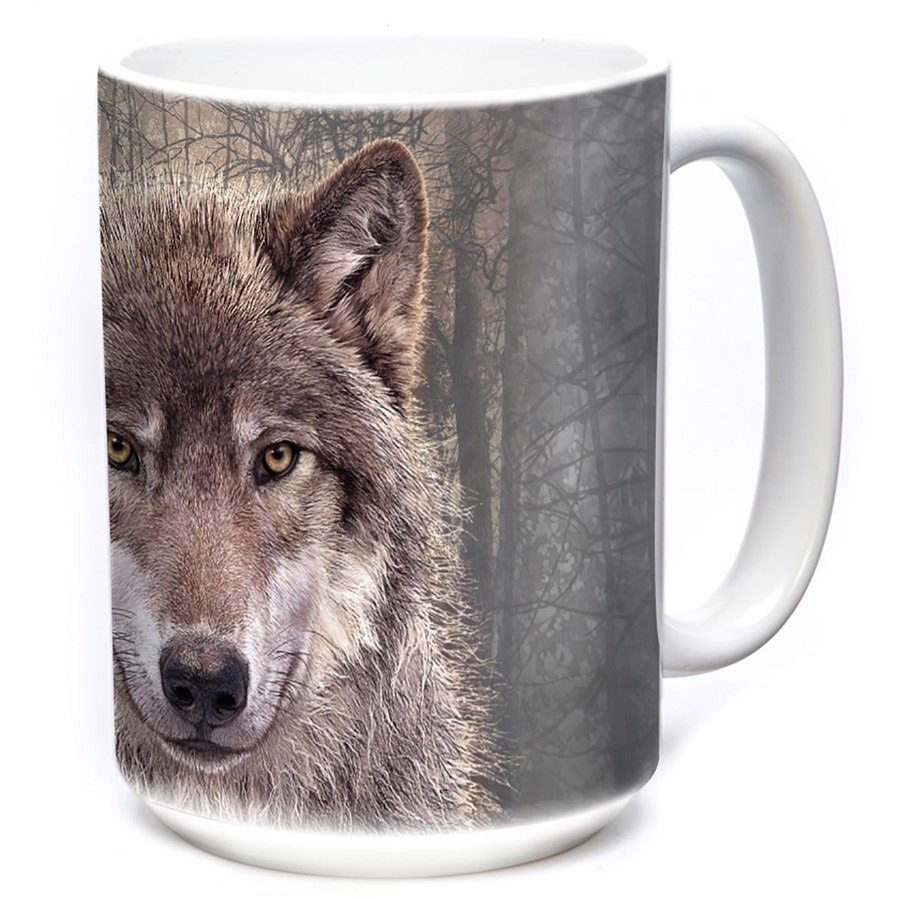Grey Wolf Forest Ceramic mug
