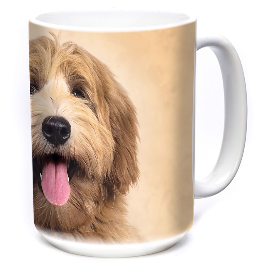 Big Face Labradoodle Pup Ceramic mug