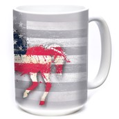 Horse American Paint Ceramic mug, Grå