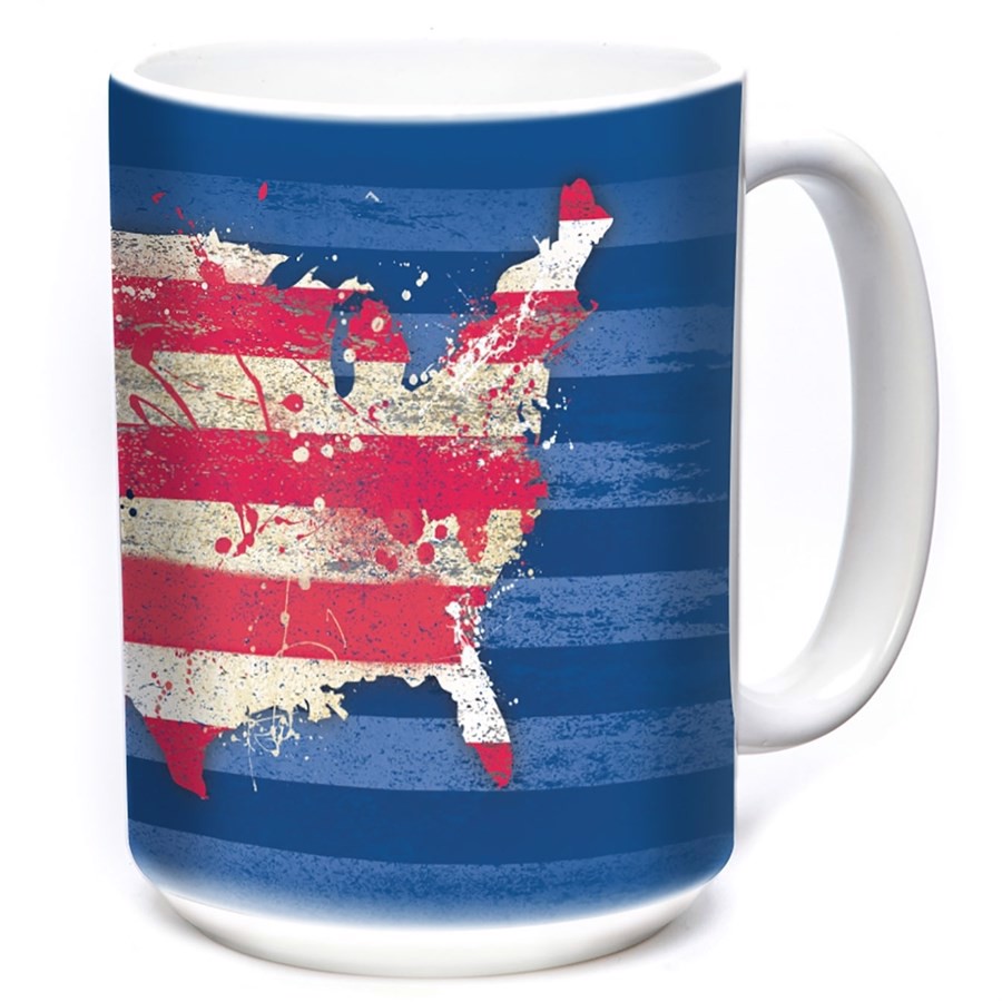 USA American Paint Ceramic mug, Blå