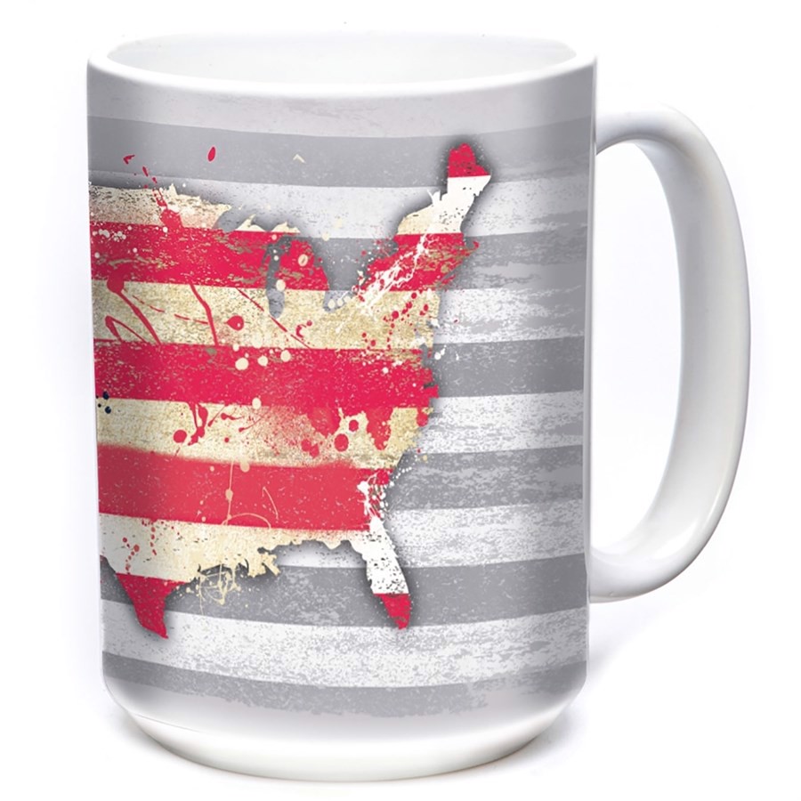 USA American Paint Ceramic mug, Grå