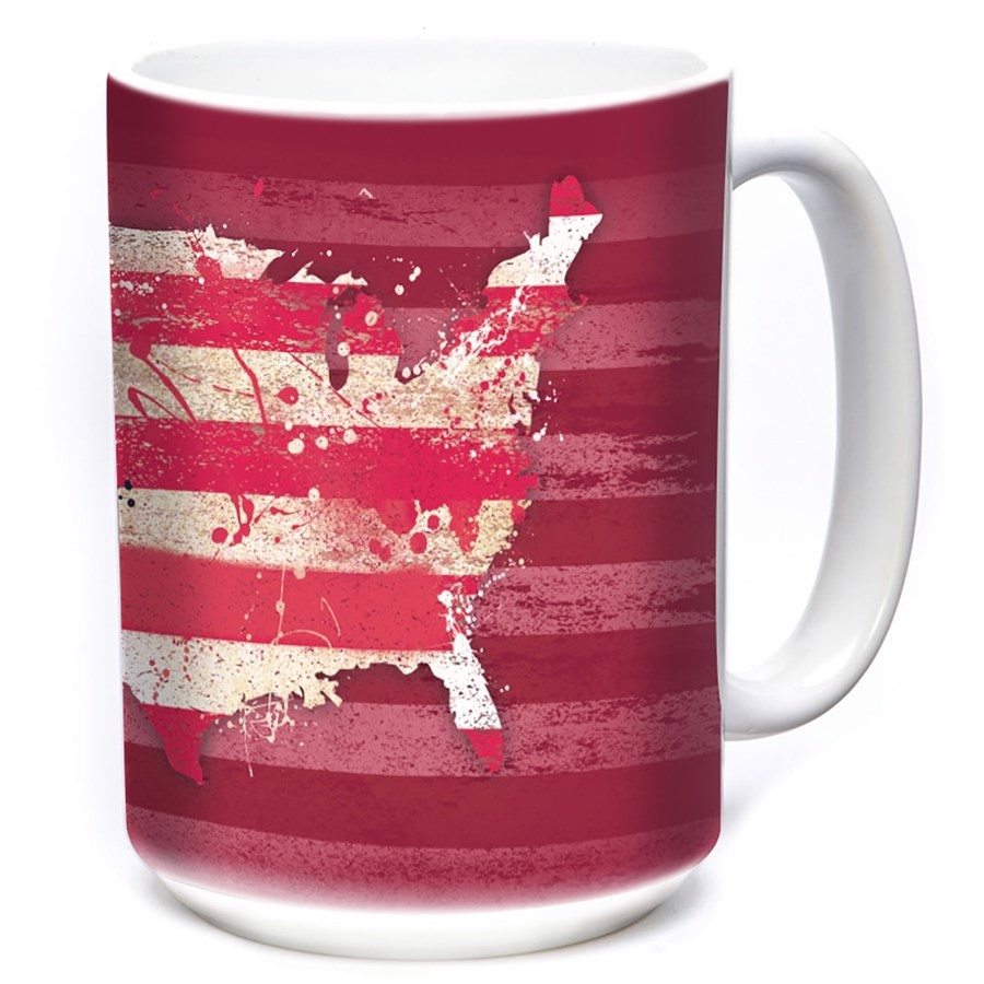USA American Paint Ceramic mug, Rød