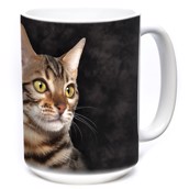 Striped Cat Portrait Ceramic mug
