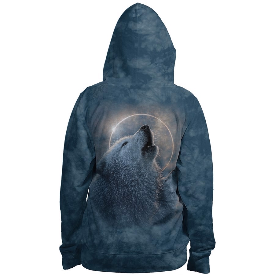 Wolf Eclipse Adult Zip Hoodie, Womens Small