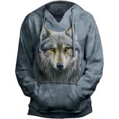 Warrior Wolf Adult V-Hoodie, Womens XL