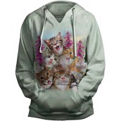 Kittens Selfie Adult V-Hoodie, Womens XL