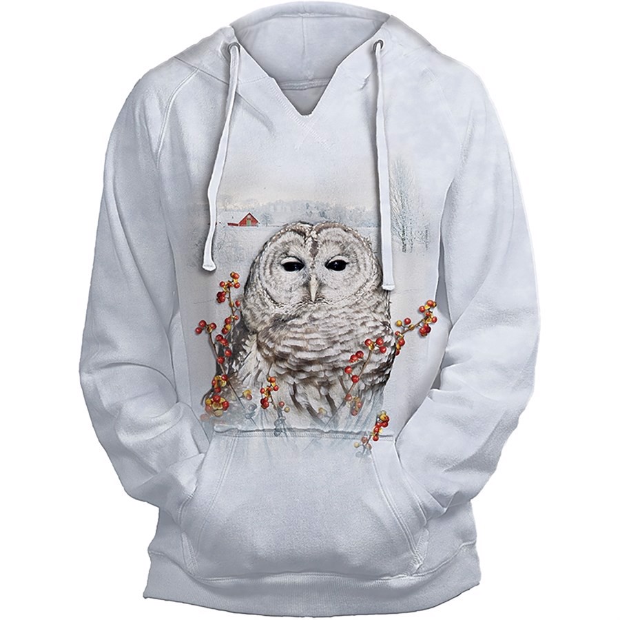 Country Owl Adult V-Hoodie, Womens XL