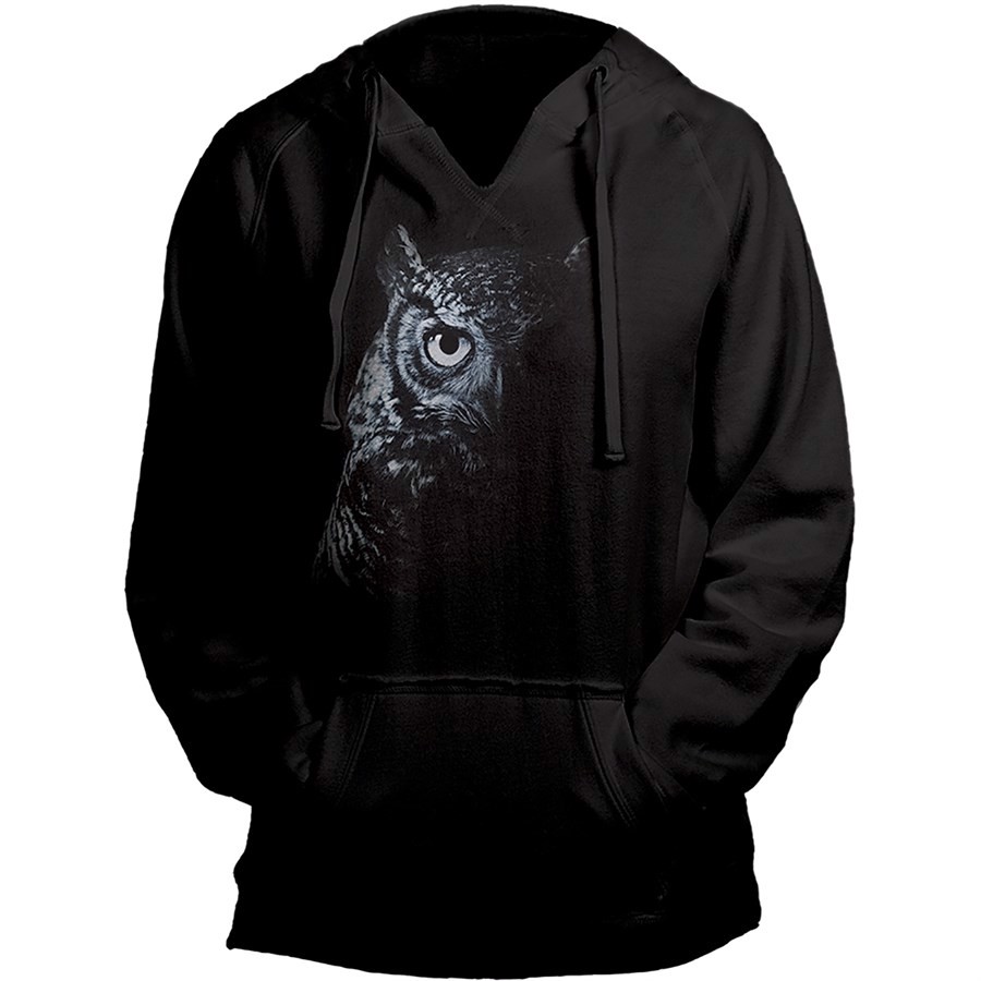 Shadow Owl Adult V-Hoodie, Womens XL