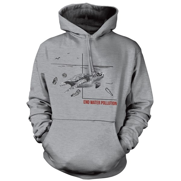 Water Pollution Turtle Hoodie