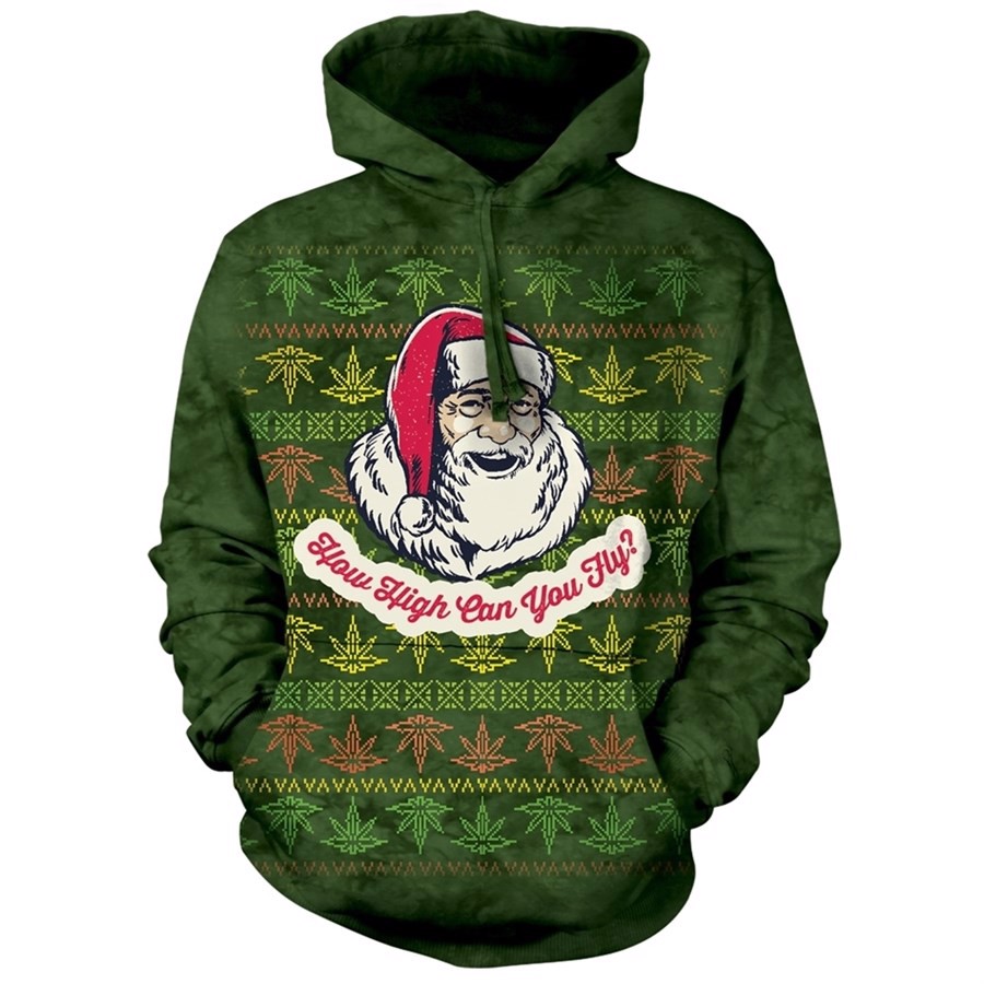 Fly High Santa Hoodie