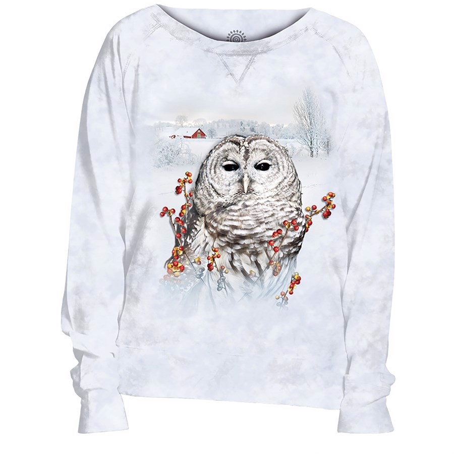 Country Owl Slouchy Crew, Adult 2XL