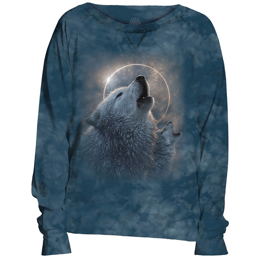 Wolf Eclipse Slouchy Crew, Adult Large