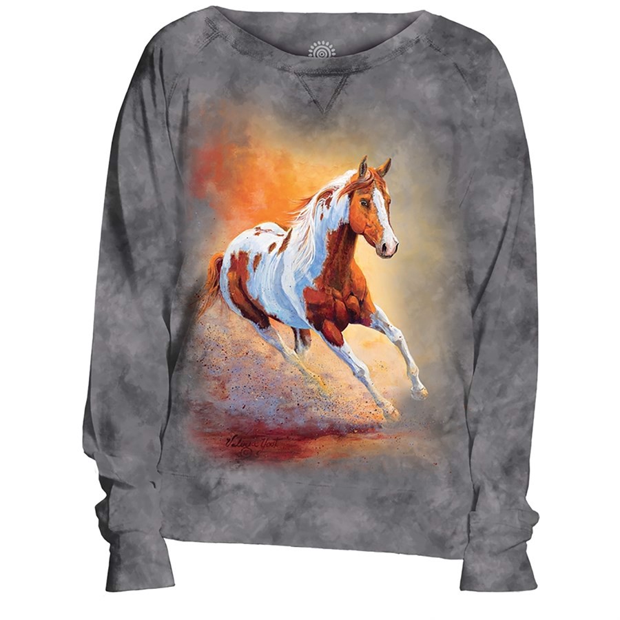 Sunset Gallop Slouchy Crew, Adult Large