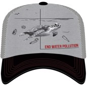 Water Pollution Turtle Trucker Cap