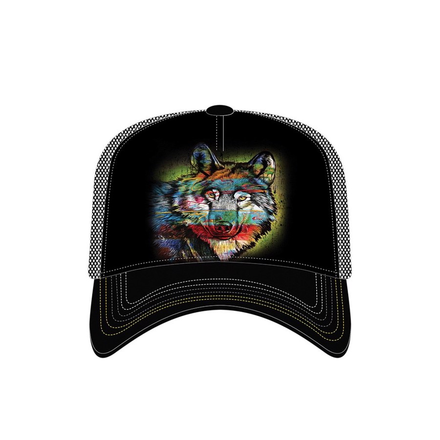 Painted Wolf Trucker Cap