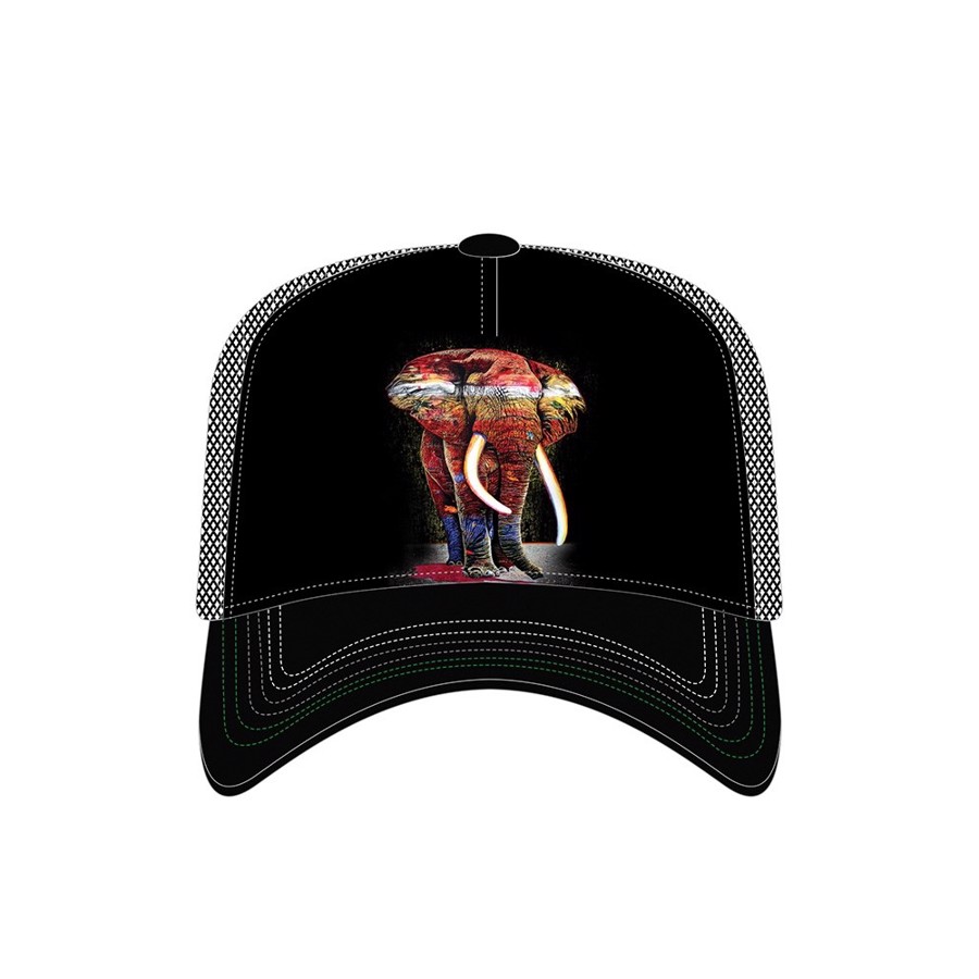 Painted Elephant Trucker Cap