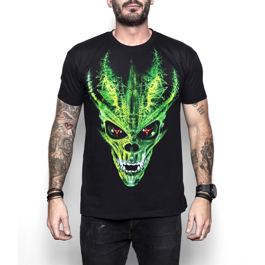 Alien Skull T-shirt, Adult Medium