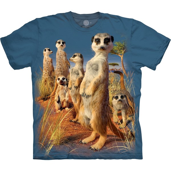 Meerkat Pack T-shirt, Blue, Adult XL