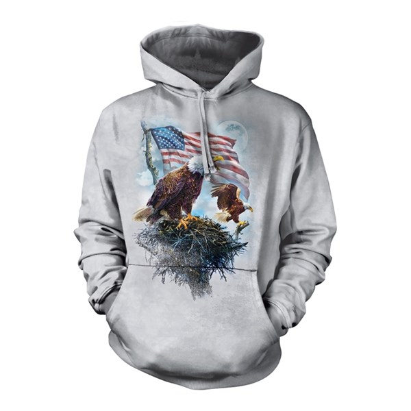 American Eagle Flag, Adult hoodie, Medium