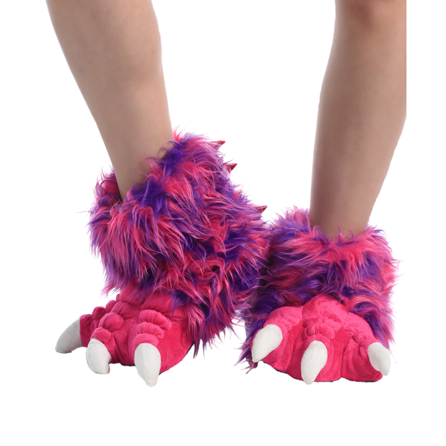 Pink & Purple Monster Giant Paw Slipper
