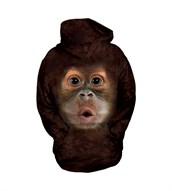 Big Face Baby Orangutan child hoodie