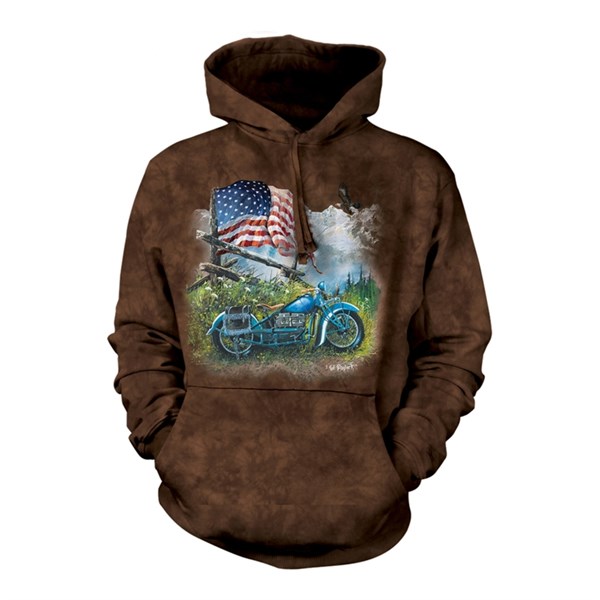 Biker Americana, Adult hoodie, 2XL