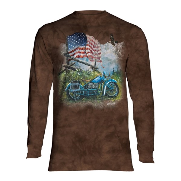 Biker Americana, long sleeve, Adult Large
