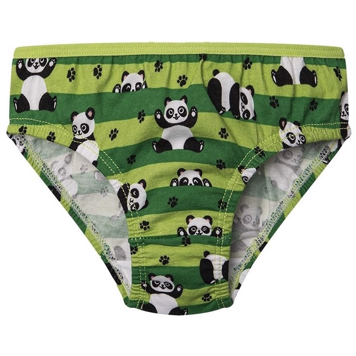 Good Mood Girls Briefs - PANDA AND STRIPES