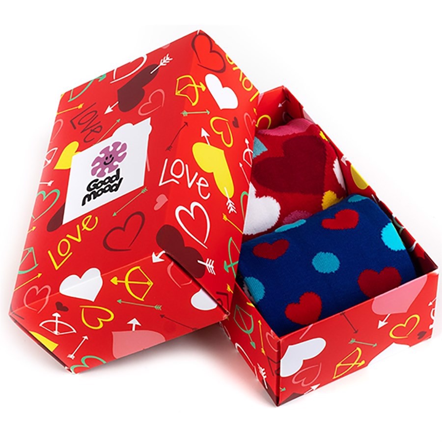 Good Mood adult socks - FULL OF LOVE GIFT BOX, 2 pairs