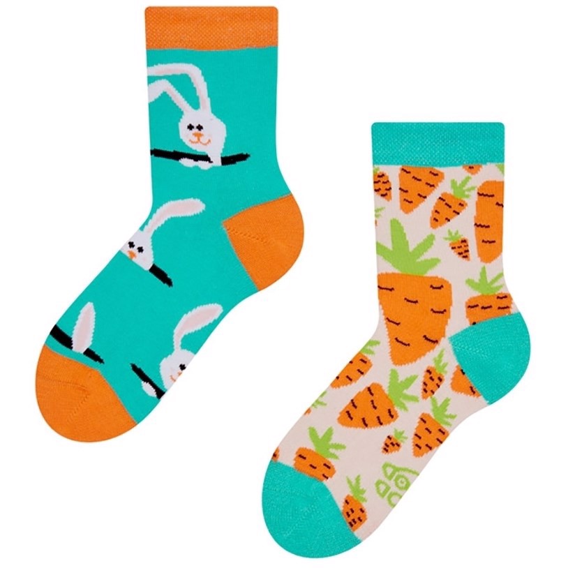 Good Mood kids socks - CARROT RABBIT, size 31-34