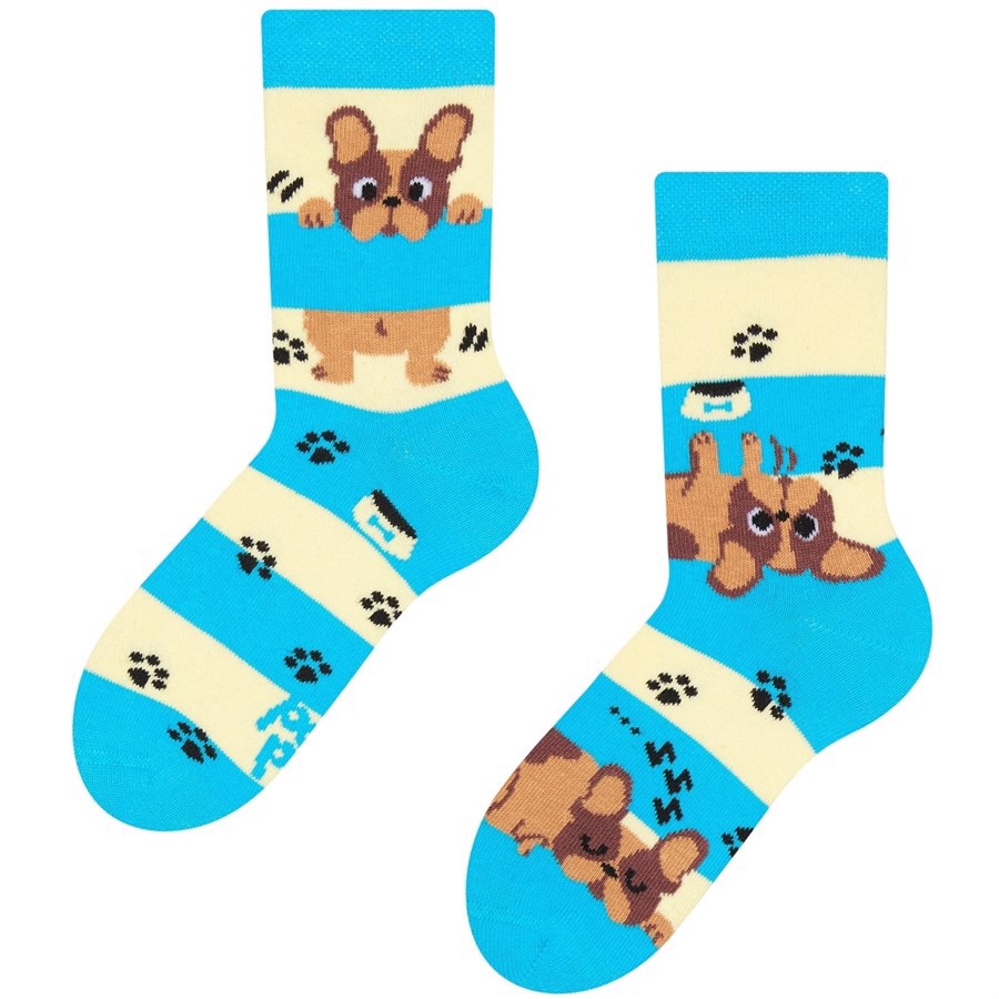 Good Mood kids socks - DOGS & STRIPES, size 31-34