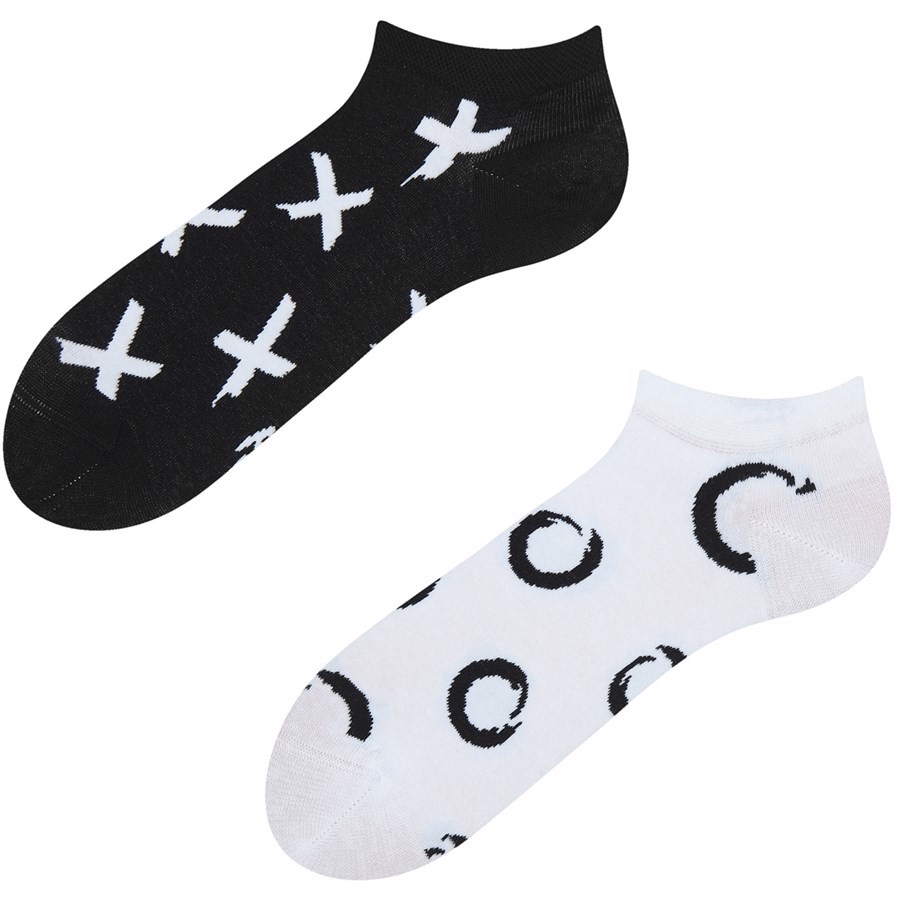 Good Mood adult low socks - TIC-TAC-TOE, size 43-46