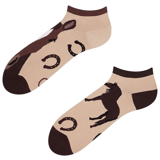 Good Mood adult low socks - HORSES