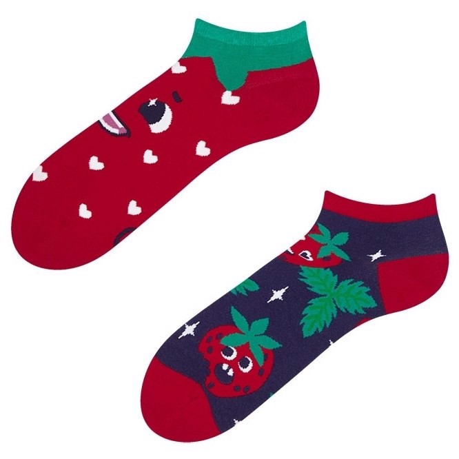 Good Mood adult low socks - HAPPY STRAWBERRIES